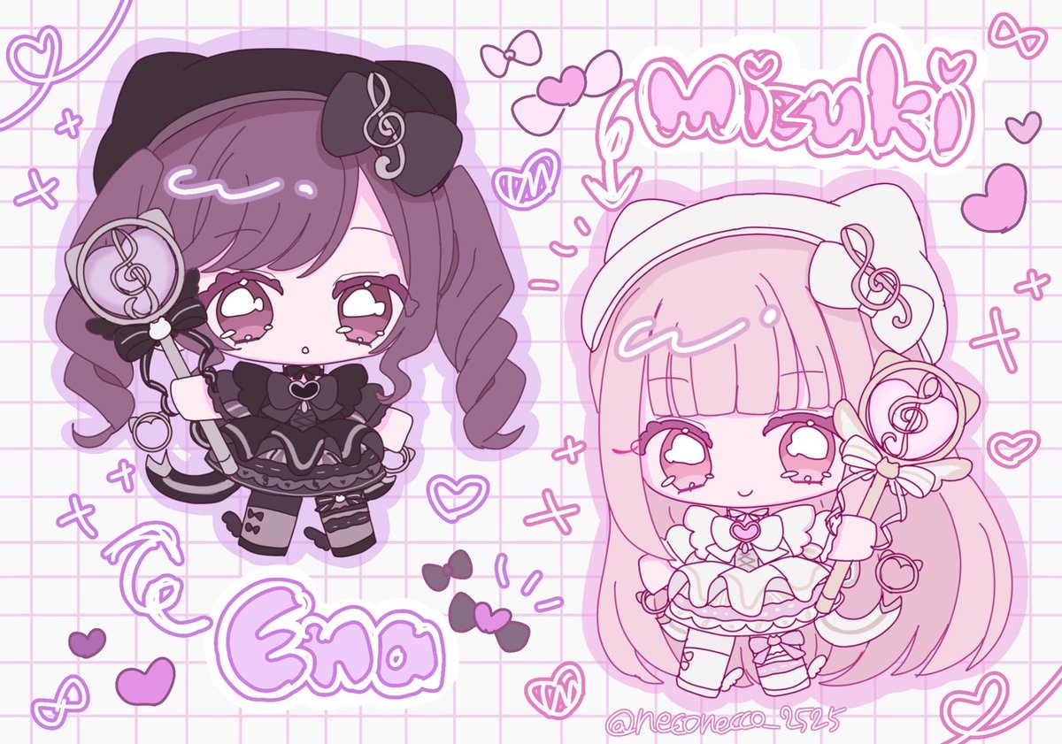 みずえな×魔法少女⋆.✶🖤
今月のプレパスの衣装が可愛い！！

#prsk_FA #プロセカ