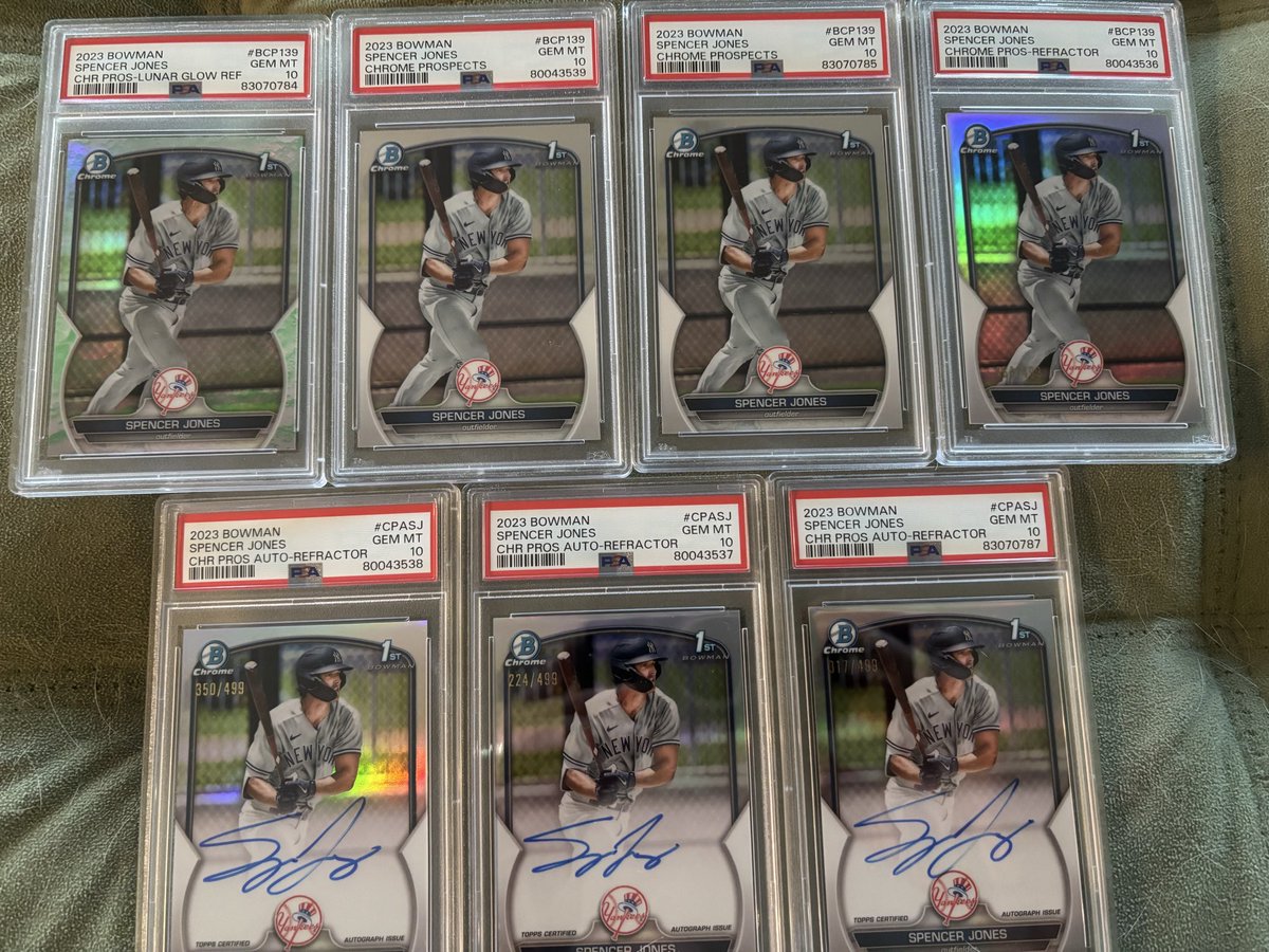 joshschultz33's tweet photo. @ThatDude_Hut $3k for the lot. 
3 auto /499
1 base /499 
2 base
1 green lunar 

ALL PSA 10s 🔥🔥🔥 https://t.co/gwFsL17HN2