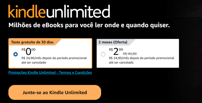 🚨 OFERTA AMAZON KINDLE UNLIMITED

🔥 2 MESES POR 2,99
🔥 1 MÊS GRÁTIS

🔗 RESGATE AQUI: amzn.to/48MmYnI

⚠️ Por tempo limitado