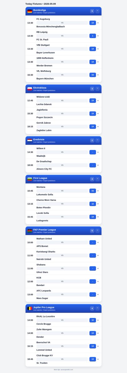 accesspredict's tweet photo. ⚽ Today’s fixtures &amp; tips (2026-05-09)

More: https://t.co/2ov6SwyG2H

Virginia|Good Saturday|Epstein|UFOs|Gordon Brown|Global Finance|Women and Girls|FPLCommunity https://t.co/2yGeHUMPhe