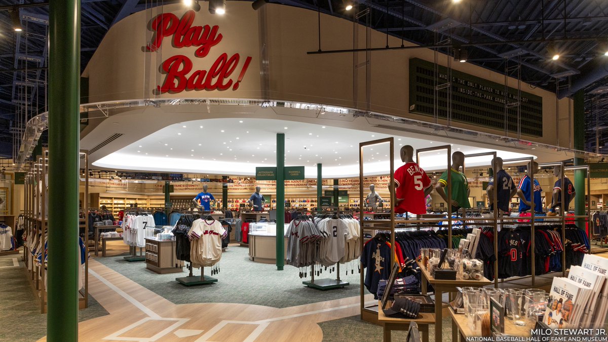 baseballhall's tweet photo. All aboard: Our new Museum Store is now open! 🚂

With a train theme harkening back to the historical connection between baseball and rail travel, the new store will become an unforgettable and educational part of the Museum experience. https://t.co/zBddonxU1I