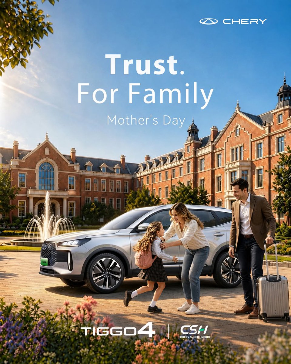 Carloha_Orienta's tweet photo. From morning drop-offs to the ride back home, mom’s love is always there — quiet, steady, and full of care.

This Mother’s Day, CHERY celebrates every journey led by love.

#CHERY #ForFamily #CHERYTIGGO #TIGGO #TIGGO4 https://t.co/dAnKBWkvJd