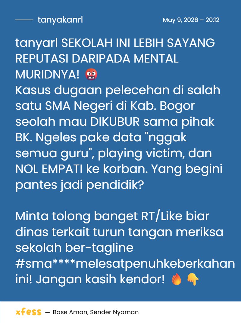 tanyarl SEKOLAH INI LEBIH SAYANG REPUTASI DARIPADA MENTAL MURIDNYA! 🤬
x.com/hiraeththa/sta…