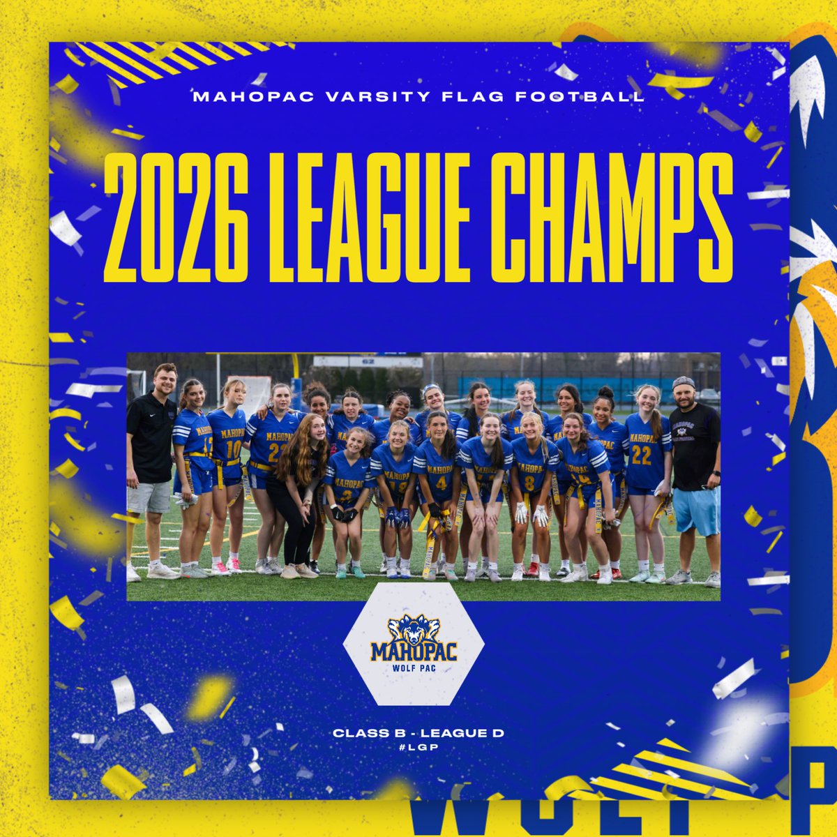 MahopacFlag's tweet photo. We’ve officially reached the end of the regular season, finishing 13-2-1 overall and 7-0-1 in league play. 

For the first time in school history, we are the sole league champions! Beyond proud of this group and excited to see what we can do in the playoffs!

#LGP

@Mahopac_AD https://t.co/T6InShCAwO