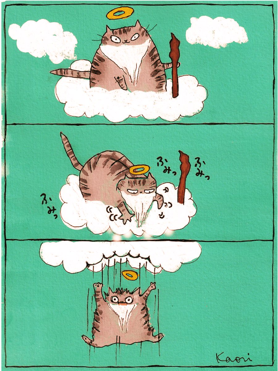 #猫漫画 #cat
猫神様😇
そなたの願い叶えてしんぜよう！
その前に、、、。