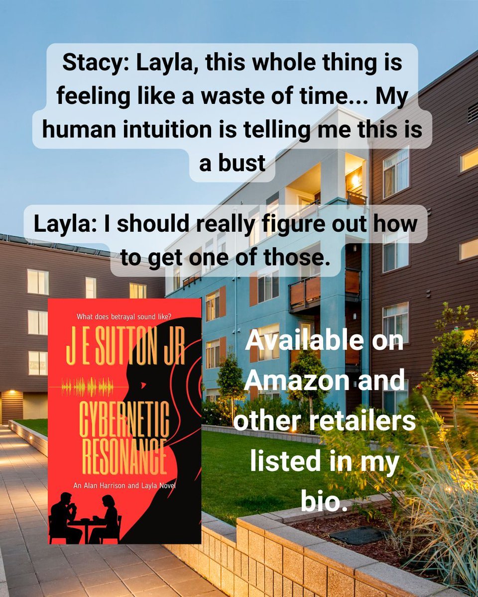 JESuttonJr's tweet photo. Layla doesn't have human intuition, but she makes up for it with raw processing power and an attitude. Alan and Layla are the most unique detective duo you'll ever meet. Find out more in Cybernetic Resonance. Available now. Links in my bio. https://t.co/3ky1VurLtO