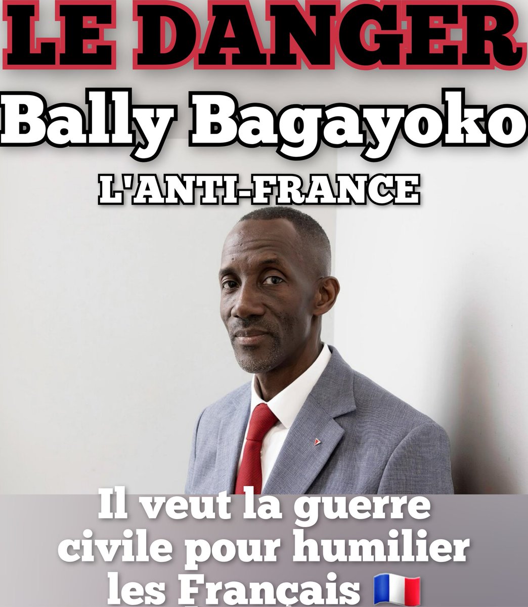 GaudinDesi746's tweet photo. 💩LFI💩☪️Bally Bagayoko☪️ 

Évoque une« insurrection populaire »en cas de victoire du RN à la présidentielle ! 

LA HAINE DE L'IMMIGRATION SUR LE PEUPLE FRANÇAIS🇫🇷

🇫🇷«Soit c’est nous, soit c’est eux».

Les régions rurales, les campagnes Françaises ne vont pas se laisser faire ! https://t.co/6WaaeSqTdY