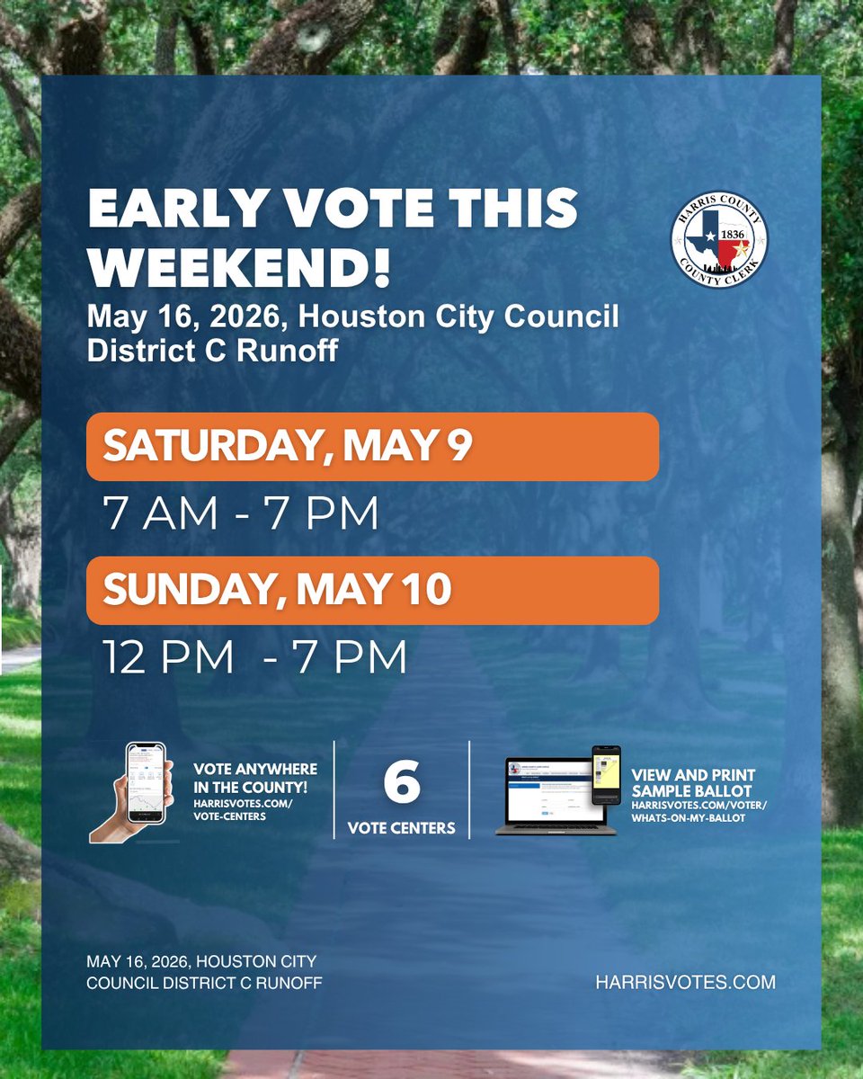 Harris County Elections Department tweet media