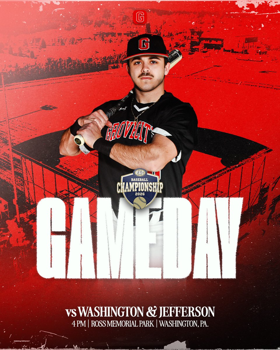 GCC_Wolverines's tweet photo. 𝐏𝐀𝐂 𝐂𝐇𝐀𝐌𝐏𝐈𝐎𝐍𝐒𝐇𝐈𝐏 𝐑𝐎𝐔𝐍𝐃! ⚾️

🆚 Washington &amp; Jefferson
📍 Ross Memorial Park
🕓 4 PM
📺 https://t.co/p6vzNrbrMq

#WolverinesTogether | @GCC_bsb https://t.co/tz9Eqzb1GP