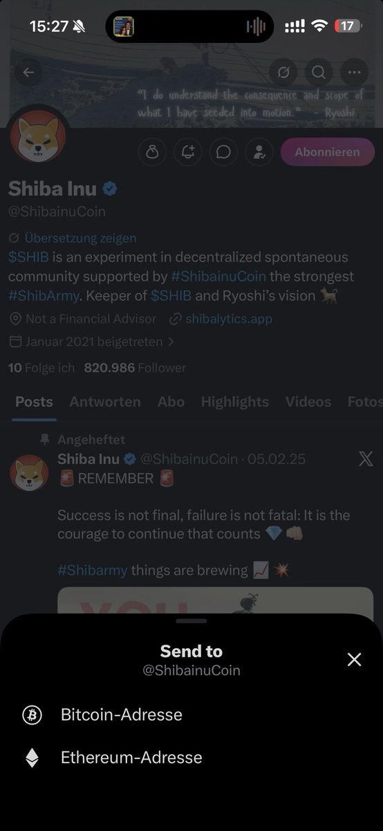 wolfofshib8's tweet photo. Donating more and more Money

It’s part of my life 

It’s my life since years 

 #shibainu #holdrforever https://t.co/sSKGQ7aJ9y