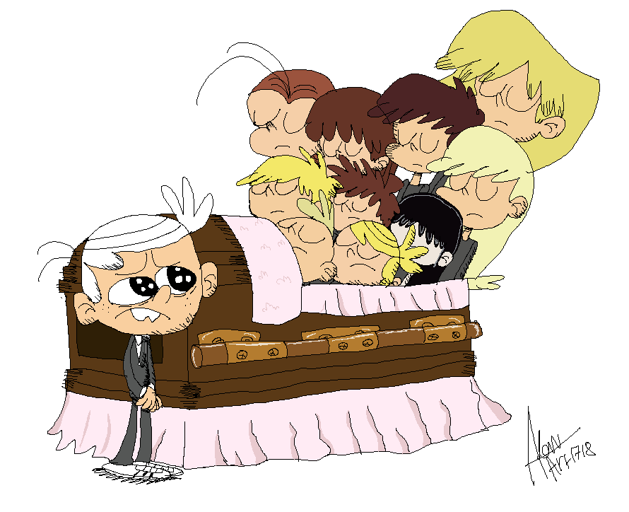 Andrew trying to fit all the deceased participants into one coffin cause that's all Baron gave him