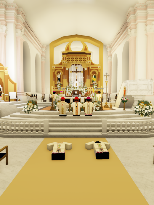 MaicRoblox's tweet photo. Most. Rev. Elias Nicotra, the Archbishop of the Immaculate Conception concelebrates the Episcopal Ordination of new Auxiliary Bishops of the Archdiocese of Robloxia, Daniel Flynn and Benjamin Grilo. https://t.co/YhurPOp5AE