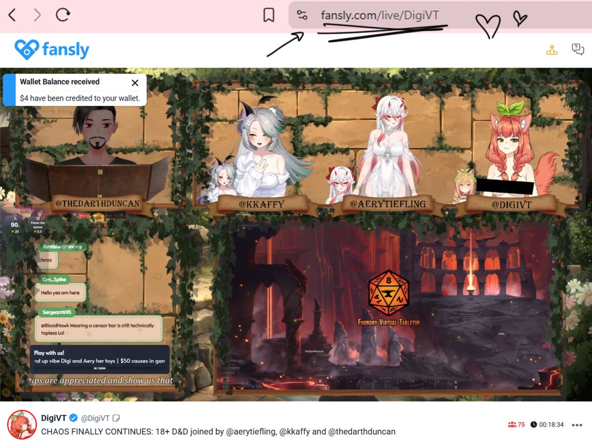 Having fun with <a href="/DigiAfterDark/">DigiVT 🌱🐾 🅝🅢🅕🅦 🔞</a> <a href="/kaffyy_kaffyy/">Kaffy /VTUBER\</a> <a href="/TheDarthDuncan/">TheDarthDuncan</a> at a sexy Dnd session! Come join us!  💕 We have Lovense toys!