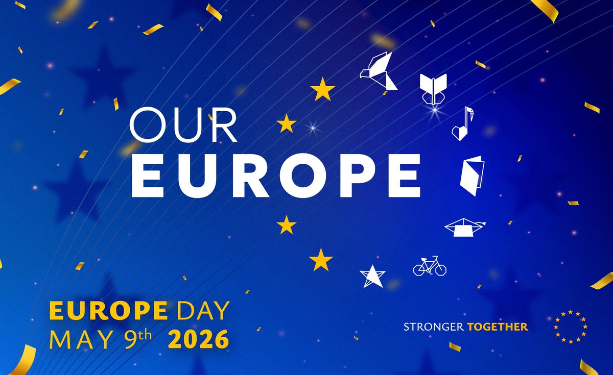 B_Predescu's tweet photo. Special #EuropeDay2026 in Sofia! The diplomatic community together with Mayor @terziev ride their bikes in fuchsia Tshirts &amp;🇪🇺flag to celebrate #OurEurope and prepare ground for arrival of @giroditalia participants.
@MAERomania https://t.co/tz1NqMvFiV
