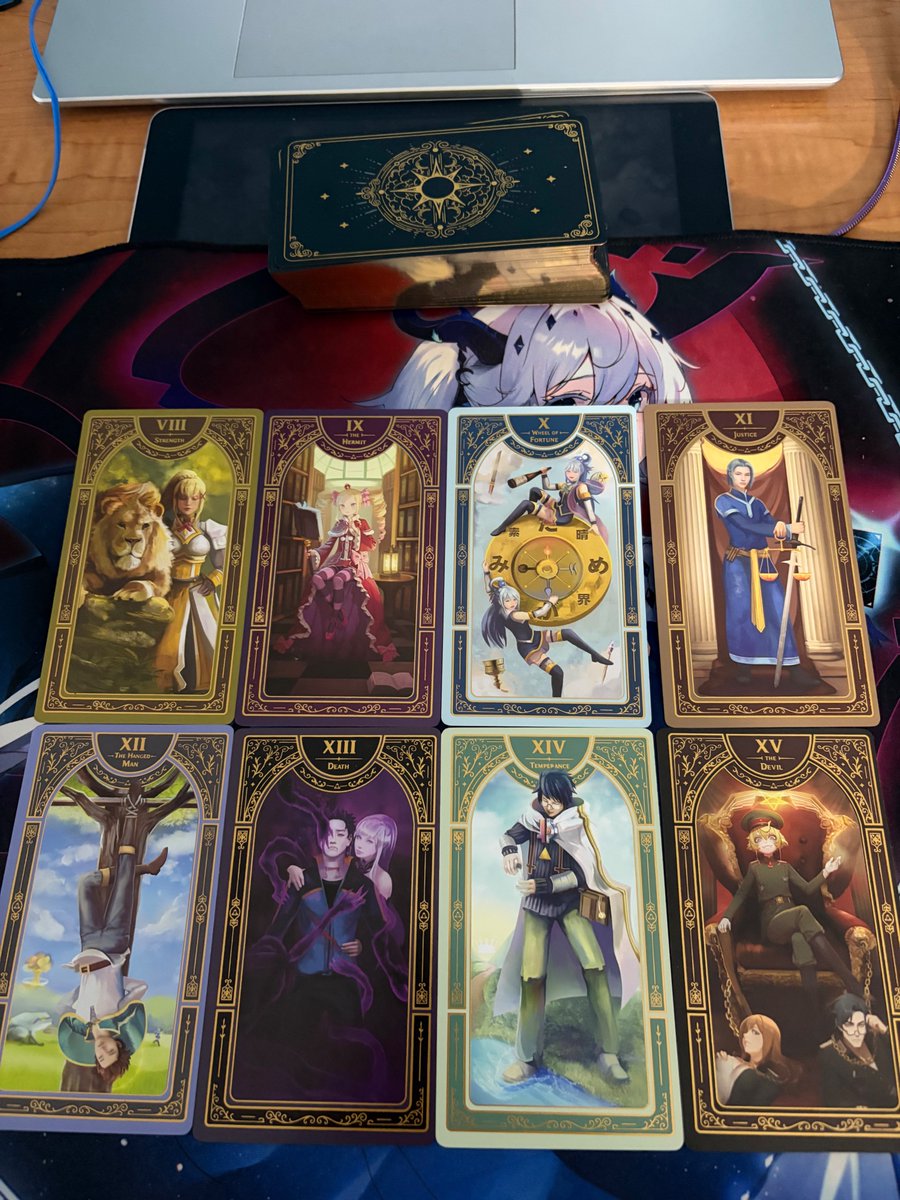 EastCoastMikeP's tweet photo. @Tetel_flow Here’s a set of tarot cards which feature characters from isekai anime! #TellTetel https://t.co/bAxx3zfW1L
