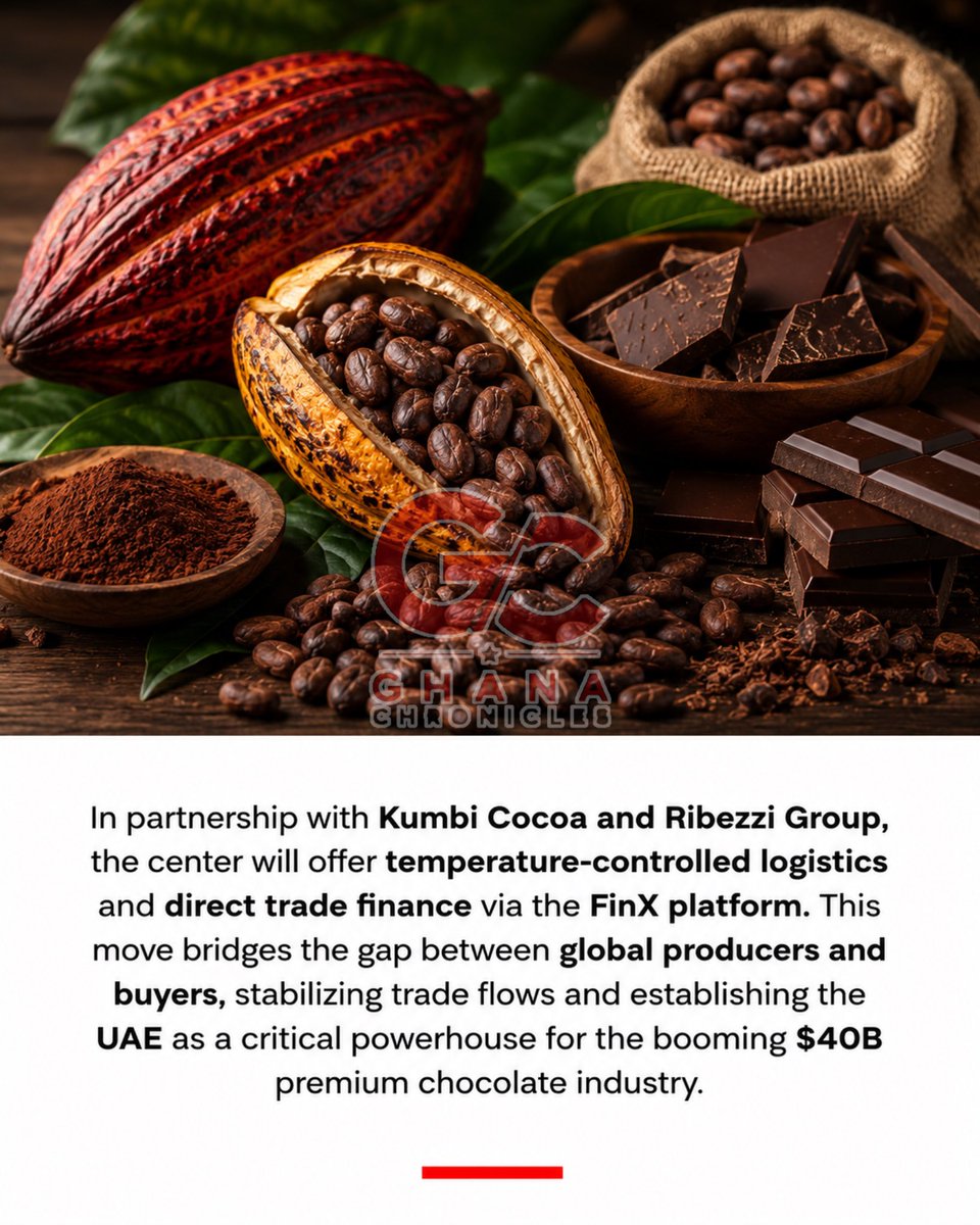 _GhChronicles's tweet photo. BREAKING: Dubai is about to become world’s cocoa Capital. https://t.co/PGRNYIAijB