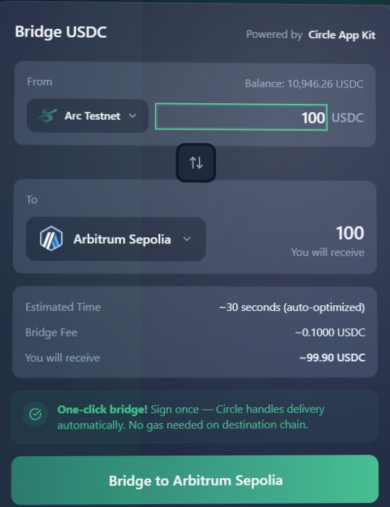 Just_marhk's tweet photo. I explored the @Xylonet_ bridge today and tested out the bridge features. 

the bridge is powered by Circle App Kit with single sign-on forwarding.

i bridged 100 USDC from : 
- arc to arbsepolia
- arc to basesepolia 
- arc to optimism sepolia 

xylobridge has about 20+ chains where you can send native USDC across, enhancing interchain liquidity.

the interface is very soon and you only need to sign transaction twice

feedback: still from the last time I used the bridge with ethereum sepolia, i couldn't bridge back because there is still an issue that don't display the correct native balance of native USDC on other chains except arc, instead it displays only the eth balance on each chain.