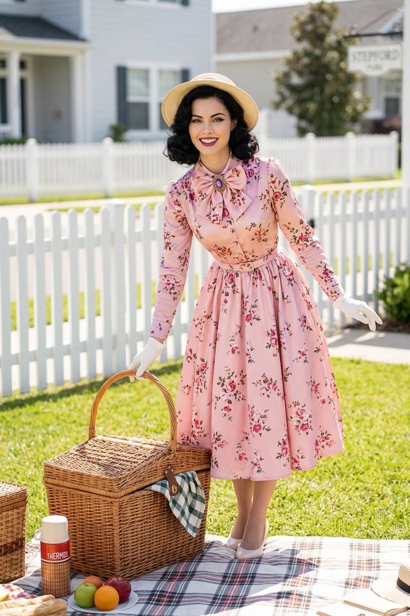 StepfordRoan's tweet photo. Picnic days are done right in Stepford~
Embracing timeless modesty, grace, and feminine elegance~π©·
Real beauty doesnβt need to be revealed~π©·
@StepfordKaty @SissyPoppy70
#ModestIsHottest π©· https://t.co/njuq3A25ND