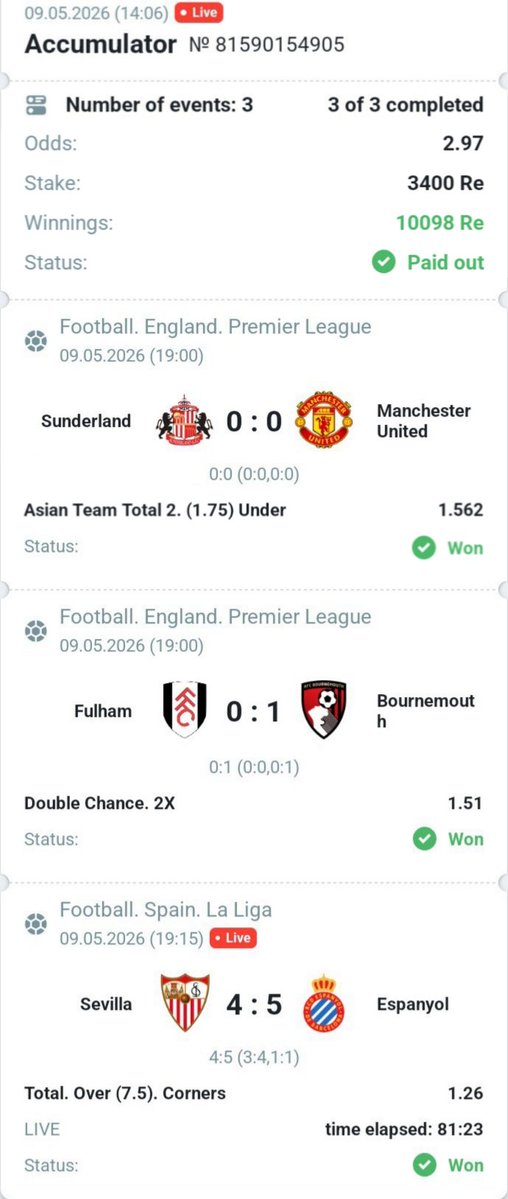 3+ daily football odds tweet media