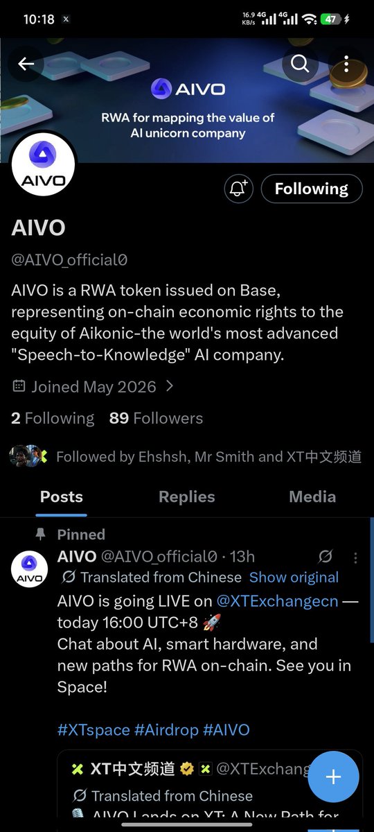 basar75452's tweet photo. @XTExchangecn @MdKader255533 @AIVO_official0 AI + 智能硬件 + RWA 的结合很有意思 👀
我的问题：AIVO 将如何推动真实用户采用，并确保生态长期增长？

#XTspace #Airdrop #AIVO
uid 8115487572123
@MdKader255533 @idiotbelal0 https://t.co/ETDqEqwmEL