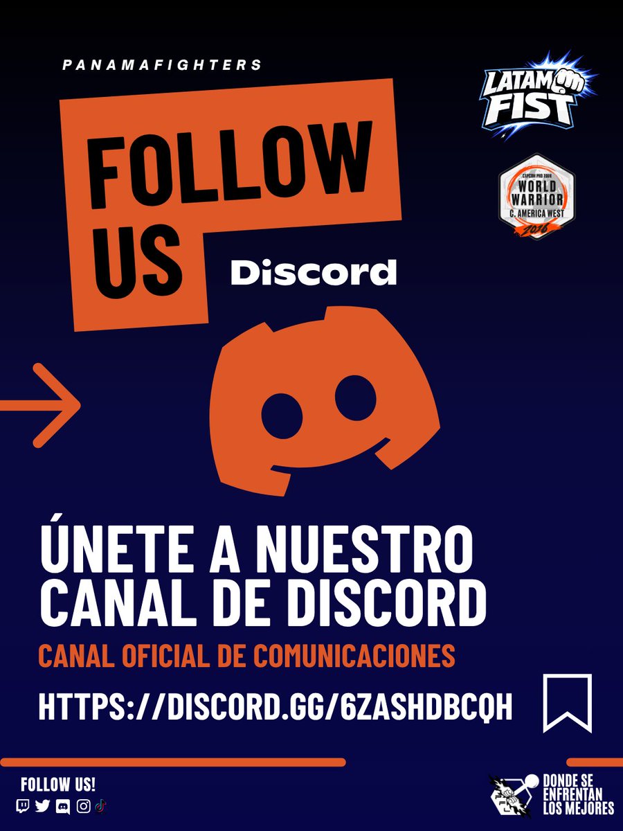 PanamaFighters's tweet photo. ⚠️ Atención competidores de World Warrior Central America West!
No olvides ingresar a discord y ubicar tu pool.
Y si conoces otros jugadores que aún no están dentro, comparte este link y ayúdanos a que esta experiencia sea buena para todos👊https://t.co/Ipekwgte4K https://t.co/l2dqLPkzJd