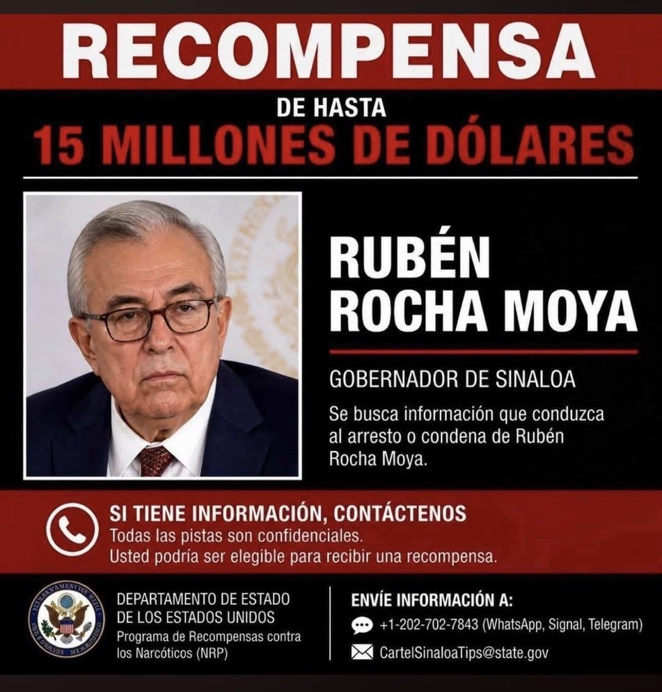Ya han pasado 8 DÍAS desde que Rocha Moya desapareció del foco público.

<a href="/OHarfuch/">Omar H Garcia Harfuch</a> dijo que le darían seguridad por instrucción de <a href="/Claudiashein/">Claudia Sheinbaum Pardo</a>, ¡pero ninguno de los 2 sabe dónde está!

Y los militares que lo cuidan, ¿a quién le rinden cuentas?

Lo que es: MORENA PROTEGE NARCOS.