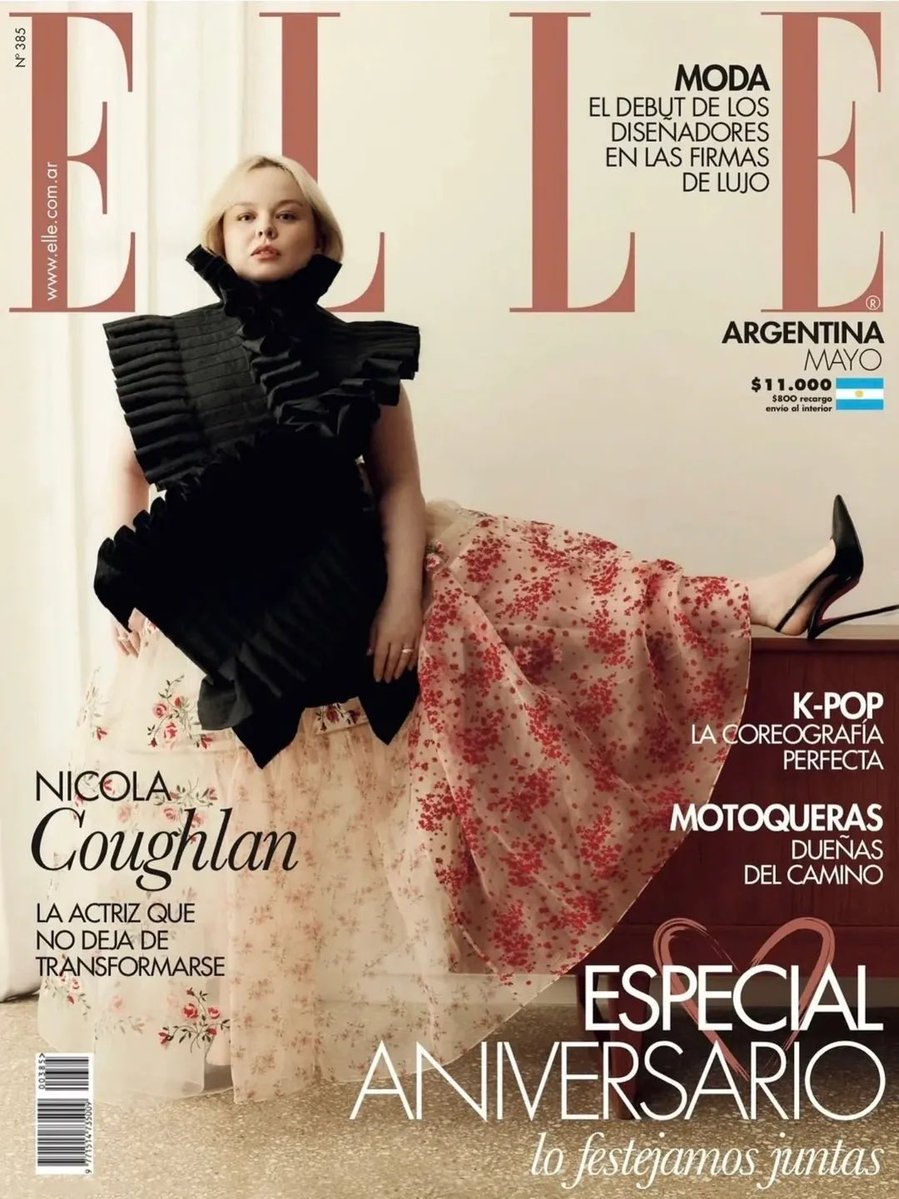 📸 Nicola Coughlan is the cover star of the May issue of Elle Argentina, which celebrates the magazine’s 32nd anniversary.