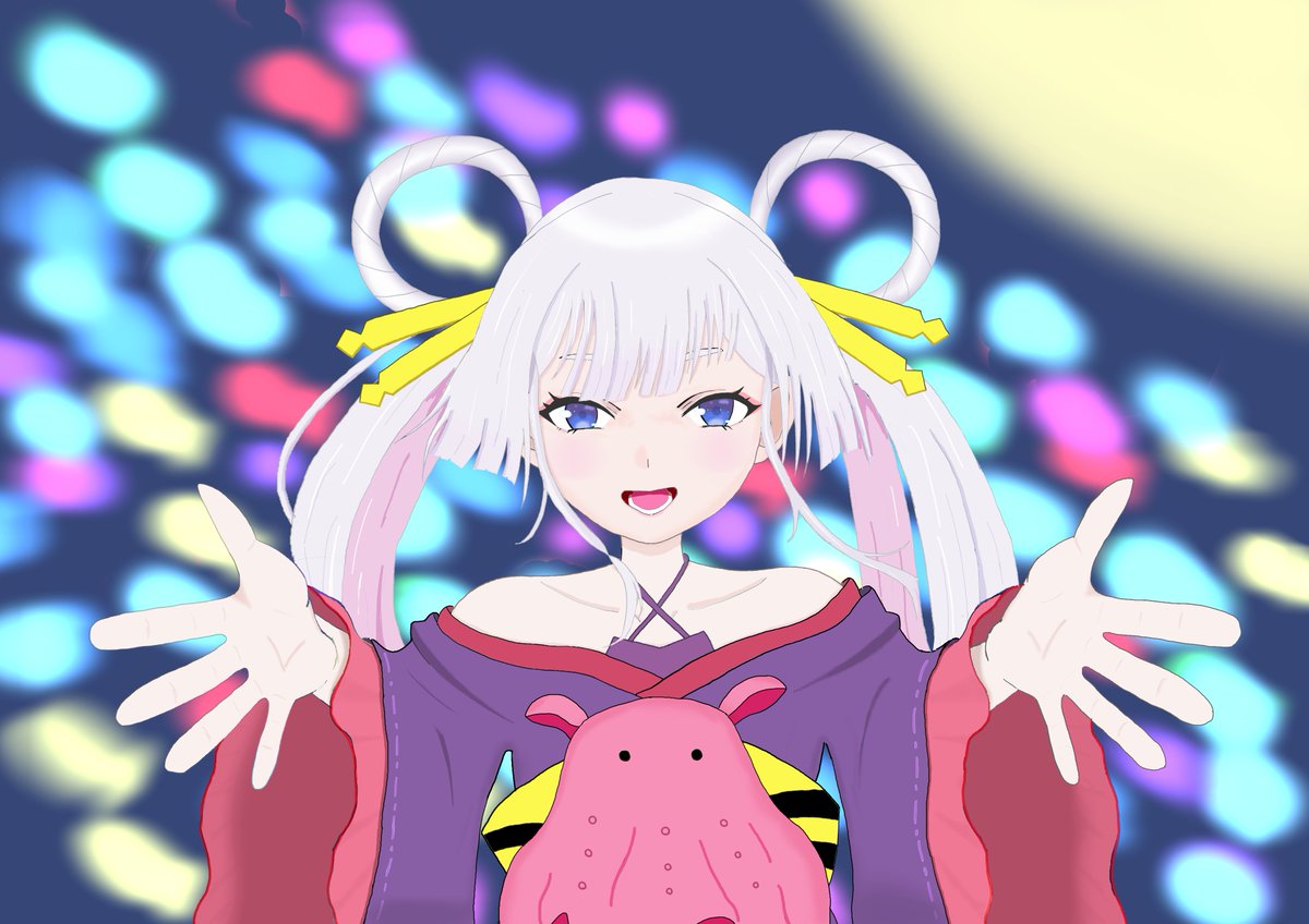 torananeko's tweet photo. お絵描きに挑戦✨

模写してみた🎶超かぐや姫🎥月見ヤチヨ💕

動画：https://t.co/hPrZg2WMee

#超かぐや姫 https://t.co/5RaFvVdsg5