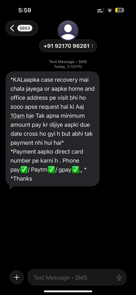 Mayankk_1985's tweet photo. the payment got overdue just 1 day and despite a 3 grace period from @RBI they started harassing me despite telling them that i will do it tomorrow because of personal emergency, check screenshots https://t.co/m0WHGE9Jkh