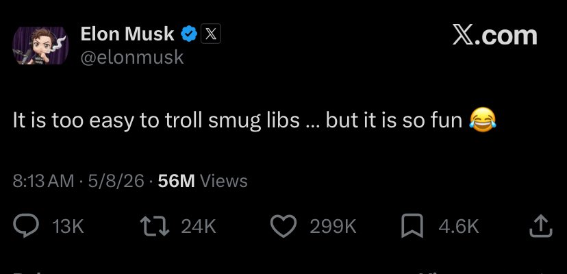 Elon’s weekend vibes✌️