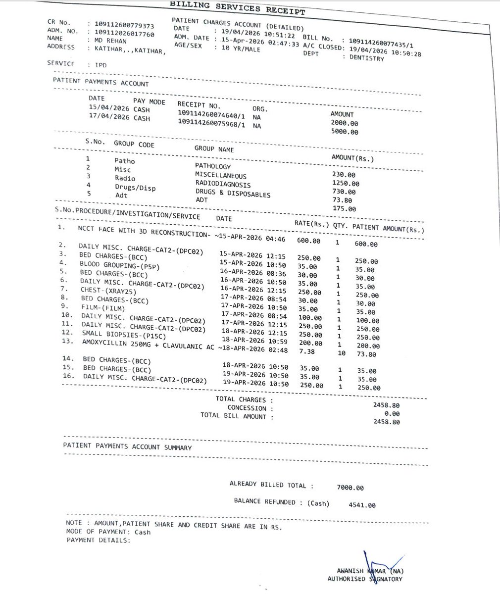 HelpingHand_ktr's tweet photo. The Cost of a Life: Approximately 4 to 5 Lakhs.
​The Reality: For a daily wage earner, this amount is a mountain they cannot climb alone.
​The Hope: Because it is Stage I, Rahan has a very high chance of a full recovery if he gets treatment now

DM for his parent's A/c details. https://t.co/Gil1t1R5U3