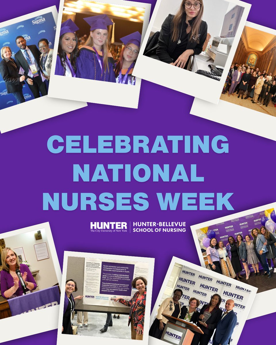 hunter_nursing's tweet photo. This week, we honored the nurses leading with compassion, skill, and purpose. 💜 At Hunter, nursing means advancing health equity and ensuring every patient receives the care they deserve.

Happy #NationalNursesWeek https://t.co/A5JBvyk9CA