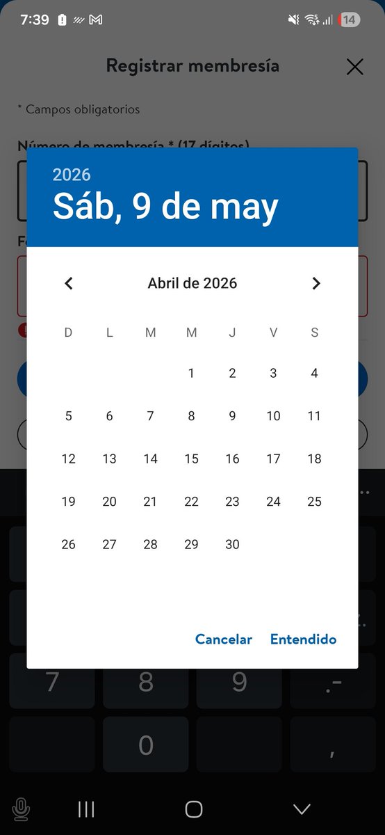 kmayela's tweet photo. Oye @SamsClubMexico cambia tu modo de ingresar fecha nac en la app nacimiento soy GenX ya me desesperé https://t.co/941CIDSxVm