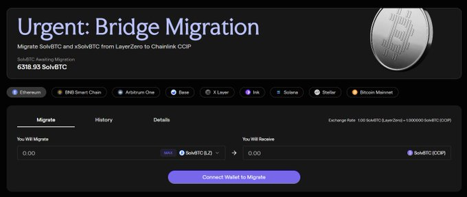 SolvGovernanc's tweet photo. @SolvProtocol @LayerZero_Core @chainlink Governance Vote Live for SolvBTC &amp; xSolvBTC

Solv Protocol users are encouraged to join the latest governance vote for SolvBTC and xSolvBTC. The protocol is also migrating from LayerZero to Chainlink CCIP to improve cross-chain security.

Learn more: https://t.co/xoiOVyPVvA https://t.co/i0DtJA6xmW