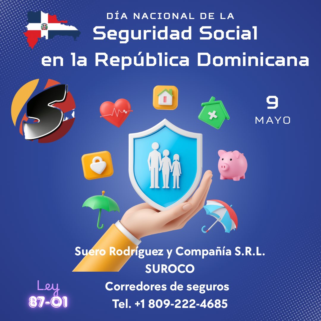 Hoy se celebra el día nacional de la Seguridad Social, con el fin de valorar el sistema de protección social, fomentar la cultura previsional y reflexionar sobre los avances y retos en materia de seguridad social en el país. En Suero Rodríguez Rodríguez y Compañía S.R.L. (SUROCO)