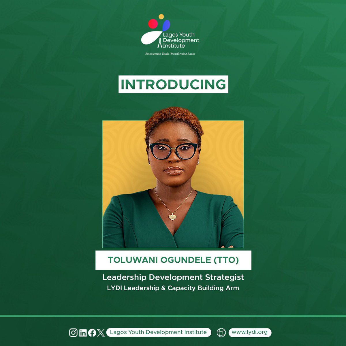 LydInstitute's tweet photo. 🌟 Introducing Toluwani Ogundele (TTO) @thetoluogundele 

We are excited to introduce Toluwani Ogundele (TTO) Founder Of Elevouth as a Leadership Development Strategist with the LYDI Leadership &amp; Capacity Building Arm.

A passionate advocate for growth, https://t.co/8ZLkd1rdfH