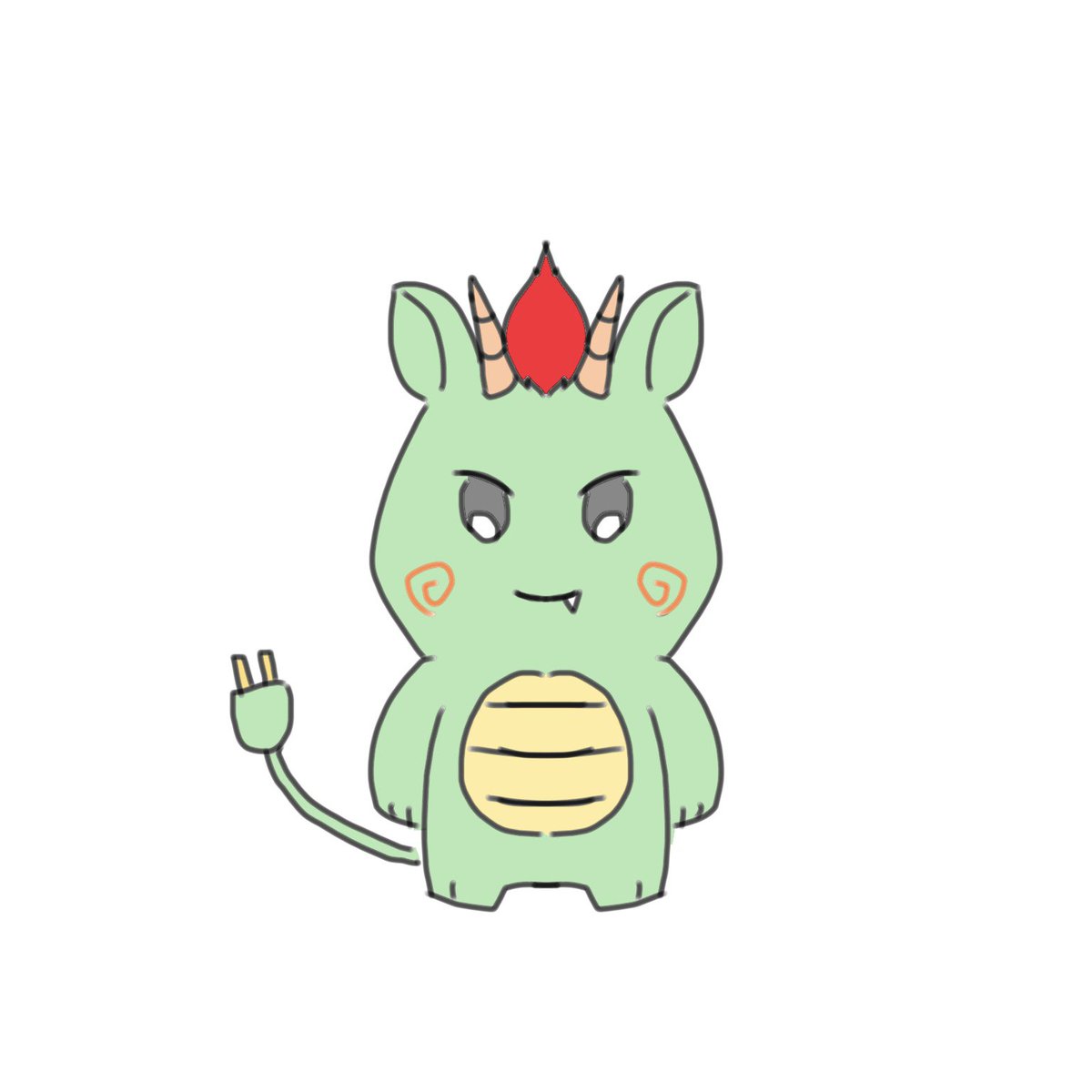 フォロワーと競争(?)で見ずに描いたドラチやばい　似てなさすぎるし弱そう