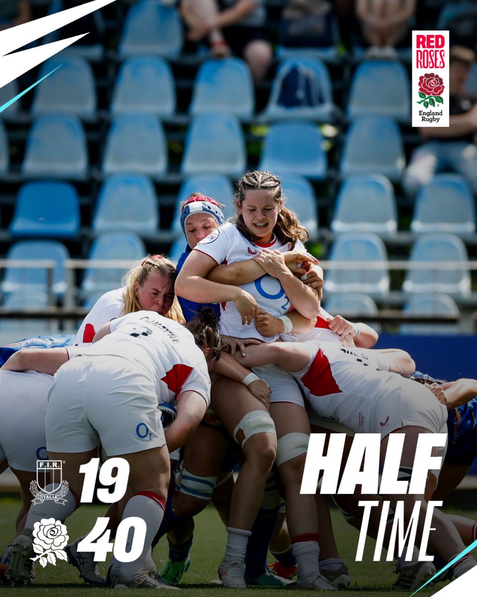 RedRosesRugby's tweet photo. Leading at the break 🌹

#ITAvENG https://t.co/26L57jAlsH