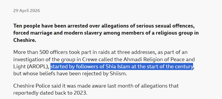 JarmainPatrick's tweet photo. @5Pillarsuk The cult was started by Shia Muslims... https://t.co/39DGxYogwI