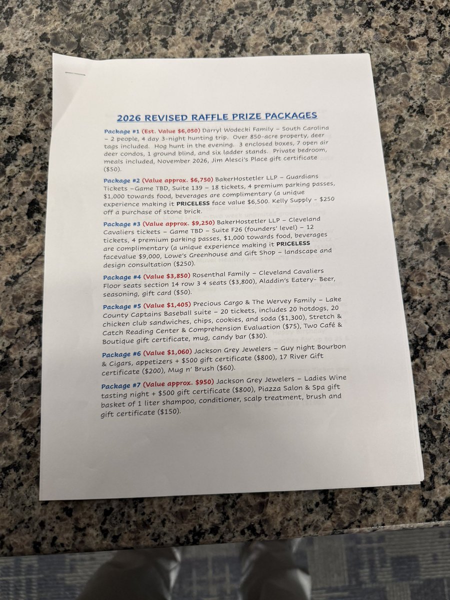 CoachTG86's tweet photo. It is @Bomber_Football raffle day. Here is all of the prize packages. Good luck to everyone that bought tickets and thank you to all of our wonderful people and businesses that donated!! @BomberEliteClub https://t.co/x4YMylbCfF