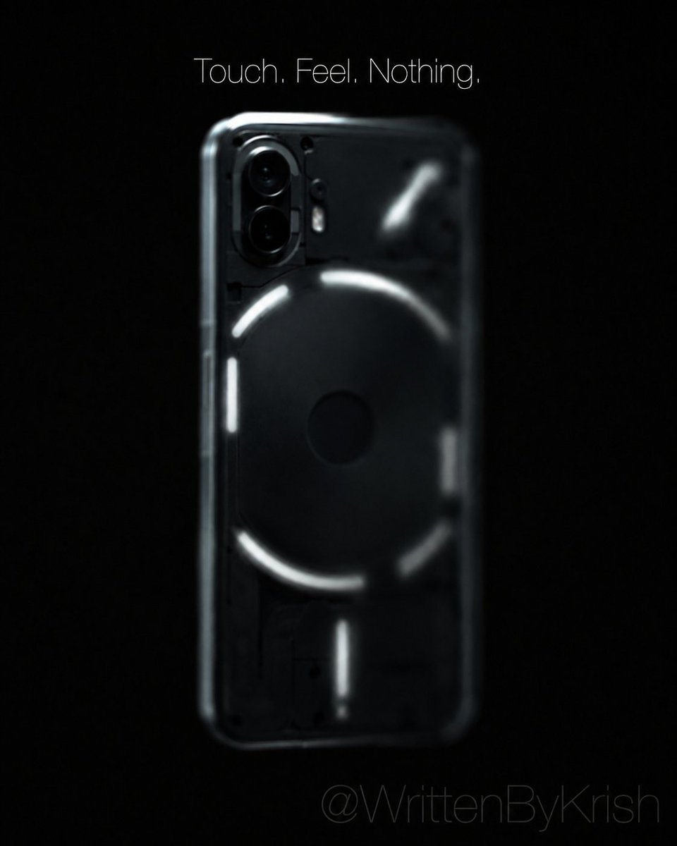 WrittenByKrish's tweet photo. every brand promised you touch. feel. sense.
Nothing said nothing. you still felt everything.
that's not minimalism. that's the most confident marketing move i've ever studied.
@nothing knew silence was louder. https://t.co/i7kQITfQTc
