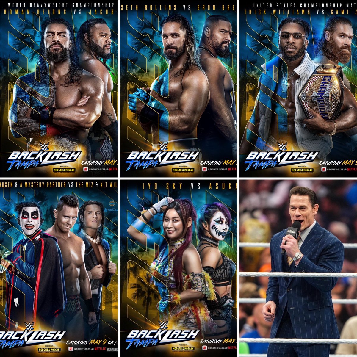 WrestleTaps's tweet photo. Your official card for tonight’s WWE Backlash. https://t.co/jHlJv2XFaK