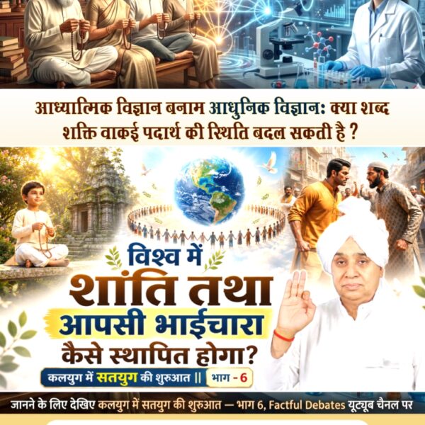 #कलयुगमेंसतयुगकीशुरुआत_भाग6
आध्यात्मिक विज्ञान बनाम आधुनिक विज्ञान: क्या शब्द शक्ति वाकई पदार्थ की स्थिति बदल सकती है?
जानने के लिए देखिए कलयुग में सतयुग की शुरुआत — भाग 6, Factful Debates यूट्यूब चैनल पर

 Visit Factful Debates YT
