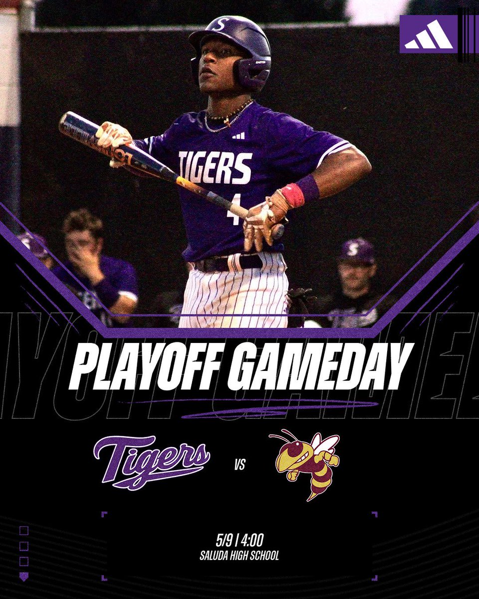 SaludaBaseball's tweet photo. PLAYOFF GAMEDAY! 

🆚Buford  
🕕4:00
📍Saluda HS 

#OTOW https://t.co/6fU3fWRajK