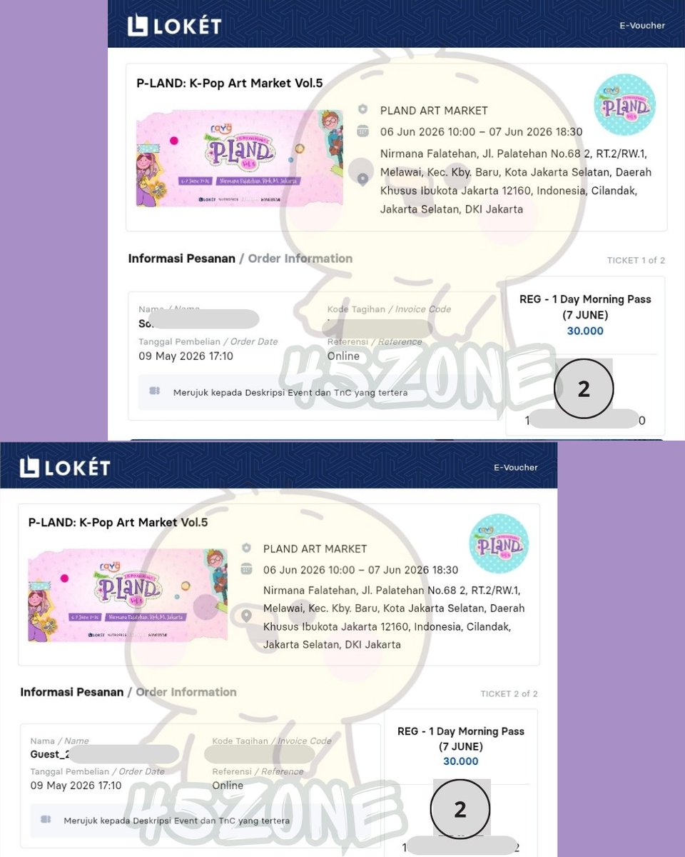 45zonee's tweet photo. WTS 6 tiket P-Land day 2 morning, fee 5k/tiket (tim kelebihan co)
#pland #wtspland https://t.co/lRwfrxdiUf