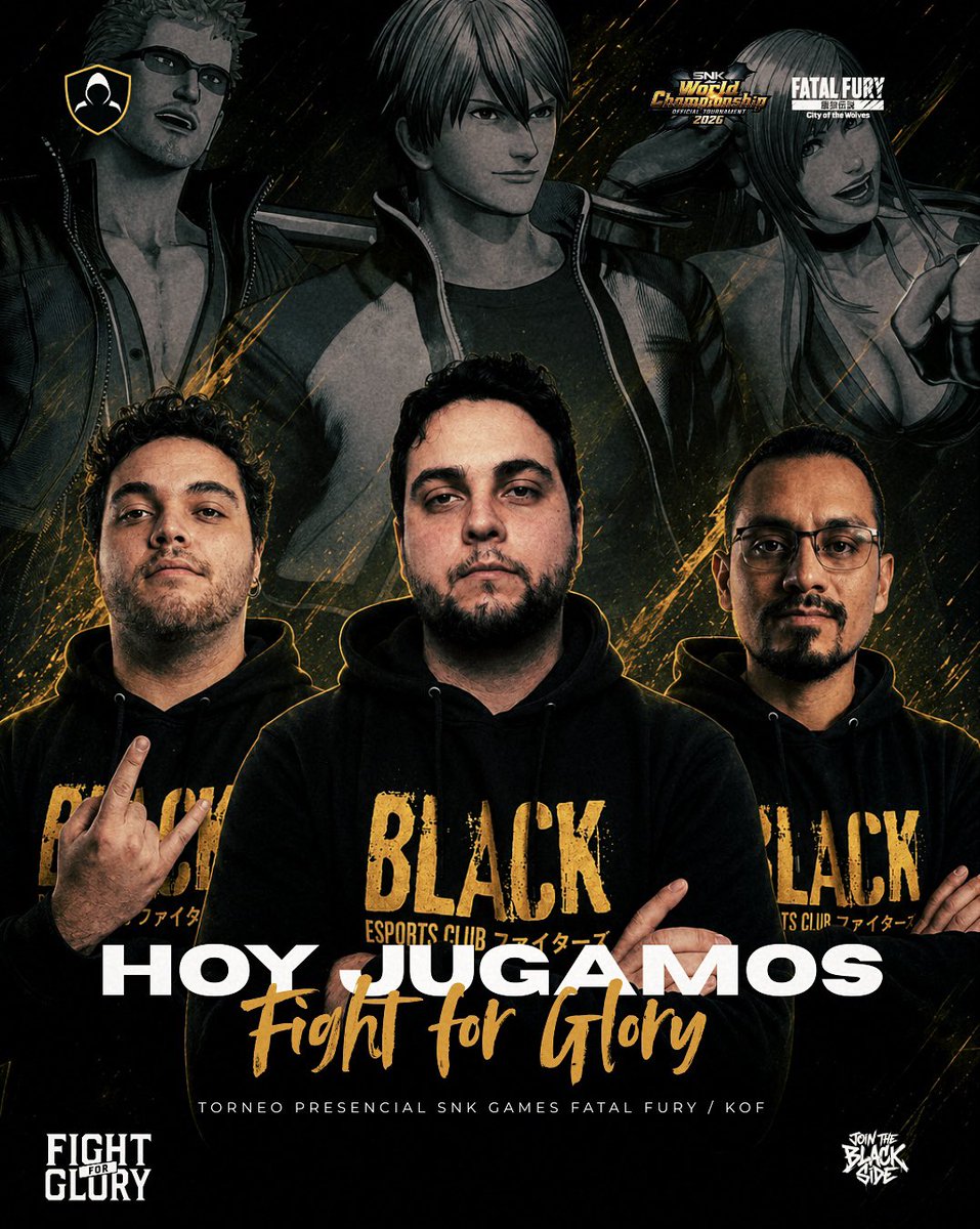 blackesportsfgc's tweet photo. Hoy nuestros jugadores estarán demostrando todo su poder en el torneo presencial “Fight forGlory” de @koftchile1 y @AracneGG , dondé Whip, Parasite y ShaekUrien estarán peleando esos puntos masters para SWC , apóyanos! Te esperamos en @hubprovidencia 🙏🏻🖤 https://t.co/MkS8IiJq6r