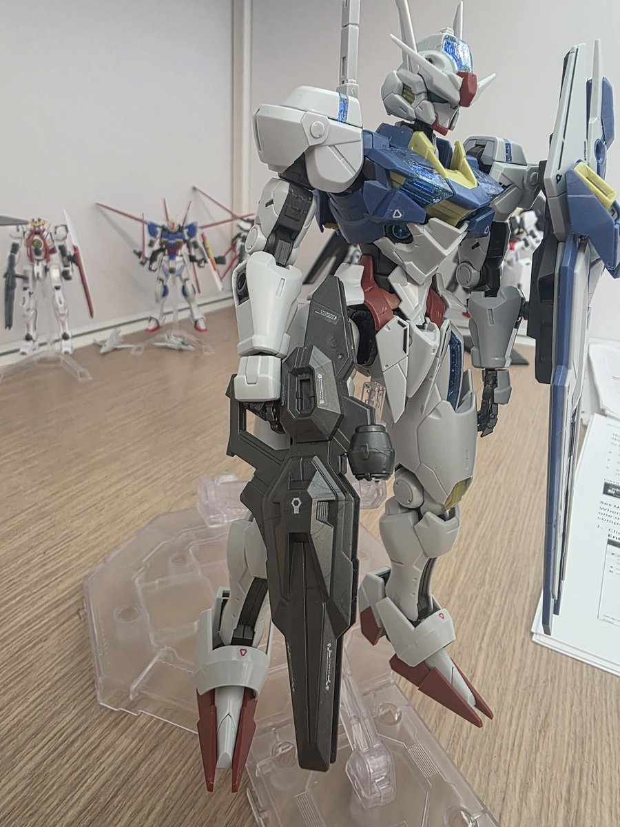 Mdevlspawn01's tweet photo. FM Aerial Permit Score 6 from the The Witch From Mercury. Minor decal work here other wise #straightbuild #gundam #thewitchfrommercury #aerial #permitscore6 #gunpla #plamo https://t.co/nqZSQ3oNdK