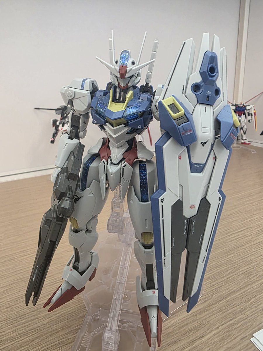 Mdevlspawn01's tweet photo. FM Aerial Permit Score 6 from the The Witch From Mercury. Minor decal work here other wise #straightbuild #gundam #thewitchfrommercury #aerial #permitscore6 #gunpla #plamo https://t.co/nqZSQ3oNdK