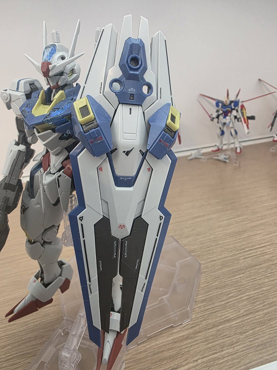 Mdevlspawn01's tweet photo. FM Aerial Permit Score 6 from the The Witch From Mercury. Minor decal work here other wise #straightbuild #gundam #thewitchfrommercury #aerial #permitscore6 #gunpla #plamo https://t.co/nqZSQ3oNdK