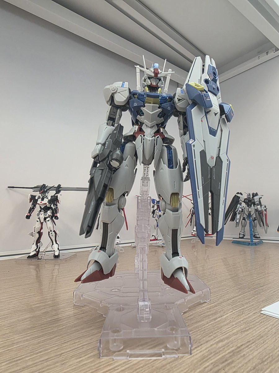 Mdevlspawn01's tweet photo. FM Aerial Permit Score 6 from the The Witch From Mercury. Minor decal work here other wise #straightbuild #gundam #thewitchfrommercury #aerial #permitscore6 #gunpla #plamo https://t.co/nqZSQ3oNdK